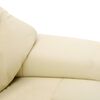 vidaXL Swivel Recliner with Ottoman Cream Faux Leather and Bentwood
