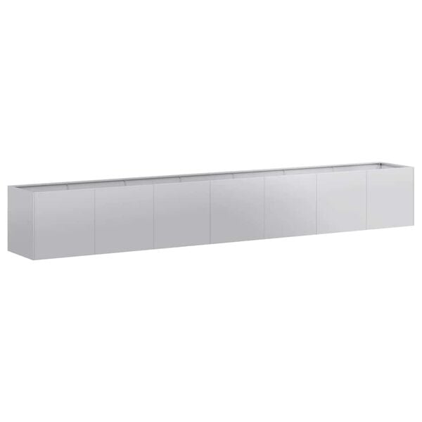 vidaXL Planter Galvanized Steel Large Durable Planter Rectangular