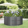 vidaXL Garden Raised Bed Anthracite Powder-coated steel 55.1 in diameter