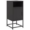 vidaXL Bedside Cabinet Set of 2 Black Steel Standard Bedside Cabinet