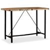 vidaXL Bar Set Brown and Black Solid reclaimed wood and steel Industrial