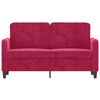 vidaXL 2-seater Sofa Wine Red Velvet (100% polyester), metal, textilene
