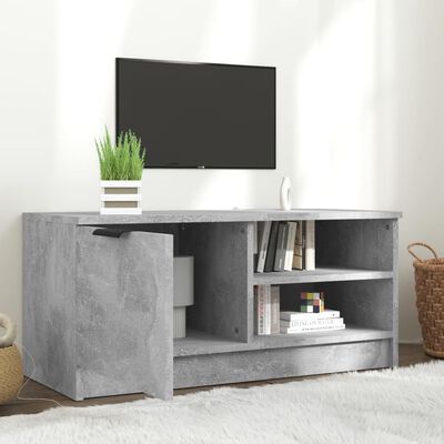 vidaXL TV Stand Concrete Gray 31.5"x13.8"x14.4" Engineered Wood
