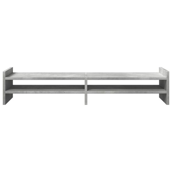 vidaXL Monitor Stand Concrete Grey 39.4x10.6x7.9" Engineered Wood
