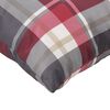 vidaXL Pallet Cushion Set of 3 Red check pattern 100% Polyester Standard