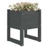 vidaXL Planter Set of 2 Gray Solid pine wood Medium Planters Planter