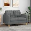 vidaXL 2-seater Sofa Dark grey Fabric (100% polyester), metal, textilene
