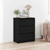 vidaXL Sideboard Black oak Engineered wood Medium Sideboard