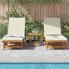 vidaXL Sun Lounger 2 pcs Brown 63 x 199 x 85cm Solid Acacia wood