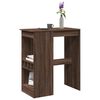 vidaXL Bar Table Brown oak Engineered wood Tall Bar Table Rectangular