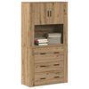 vidaXL Highboard artisan oak 80 x 33 x 150 cm Engineered wood