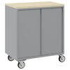 vidaXL Work Cabinet 3 pcs Black and Grey 59.06 x 21.65 x 33.46 in