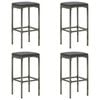 vidaXL Garden Bar Set Grey Solid acacia wood Medium Removable Covers