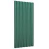 vidaXL Roof Panels 36 pcs Galvanized Steel Green 31.5"x14.2"