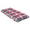 vidaXL Lowback Chair Cushion Set of 2 Red Check