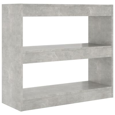 vidaXL Book Cabinet/Room Divider Concrete Gray 31.5"x11.8"x28.3"