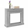 vidaXL Fireplace Surround Grey Sonoma 39.4x11.8x34.4" Engineered Wood