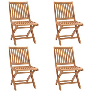 vidaXL Garden Chair Set of 4 Brown