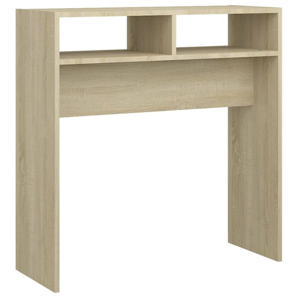 vidaXL Console Table Sonoma Oak Engineered Wood Compact Durable