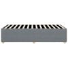 vidaXL Bed Frame Light Gray Polyester, plywood, engineered wood Twin