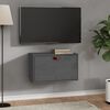 vidaXL Wall Cabinet Gray Solid pinewood, engineered wood 23.6x11.8x13.8 in