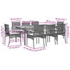 vidaXL Garden Dining Set Black, Cream White