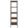 vidaXL Shelving Unit Black and Natural Engineered wood and steel