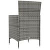vidaXL Garden Chair Set of 2 Grey