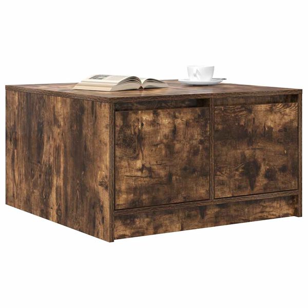 vidaXL Coffee Table Smoked oak Engineered wood Medium Coffee Table