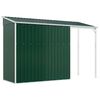 vidaXL Garden Shed Green Galvanized steel, Plastic Large Garden Shed