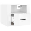 vidaXL Wall-mounted Bedside Cabinet Set of 2 High gloss white