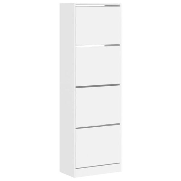 vidaXL Shoe Cabinet White Engineered wood Tall Shoe Cabinet