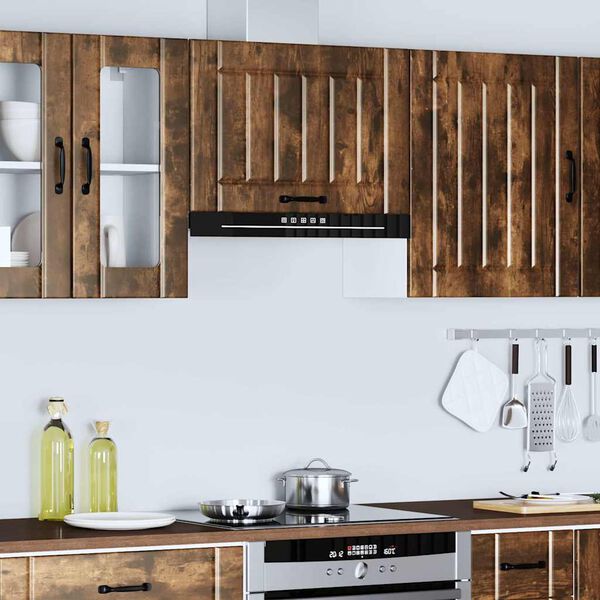 vidaXL Kitchen Wall Cabinet Smoked oak Engineered wood 23.6x12.2x15.7 in