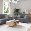 vidaXL Sofa Set Dark Grey Velvet, Metal, Plywood, Solid Wood Large