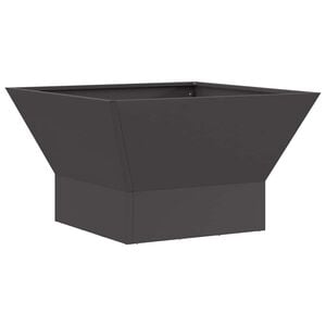 vidaXL Fire Pit Black 23.6" x 23.6" x 13.8" Steel