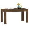 vidaXL Dining Table Brown oak Engineered wood Large Simple