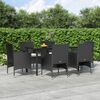 vidaXL Garden Dining Set Black, Cream White
