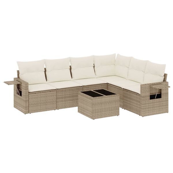 vidaXL Garden Sofa Set Beige