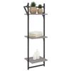 vidaXL Wall Shelf Set of 2 Gray Sonoma Engineered wood, Metal Medium
