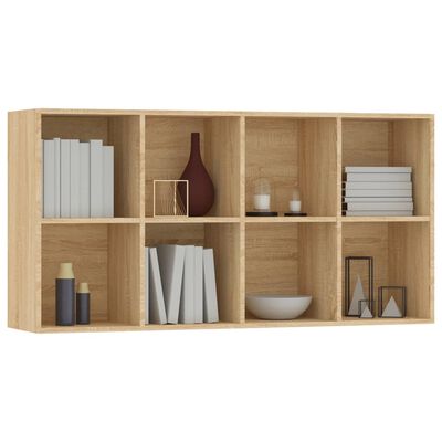 vidaXL Book Cabinet/Sideboard Sonoma Oak 26"x11.8"x51.2" Engineered Wood