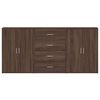 vidaXL Sideboard Brown Oak Engineered Wood Medium Storage Sideboard
