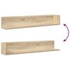 vidaXL Wall Shelves 2 pcs Sonoma Oak 39.4x6.5x6.5" Engineered Wood