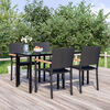 vidaXL Garden Dining Set Black and Brown