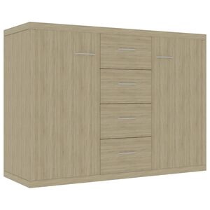 vidaXL Sideboard Sonoma Oak Engineered Wood Medium Sideboard