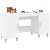 vidaXL Desk White Engineered wood 55.1 in x 19.7 in x 29.5 in Desk
