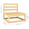 vidaXL Garden Lounge Set Natural Wood Solid Pine Wood Large Modular