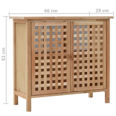 vidaXL Sink Cabinet Solid Walnut Wood 25.9"x11.4"x24"