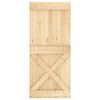 vidaXL Sliding Door with Hardware Set 35.4x82.7" Solid Wood Pine