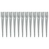 vidaXL Ground Spikes 12 pcs Silver 3.9x3.9x29.9" Galvanised Steel