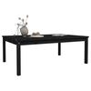 vidaXL Garden Table Black Solid Pine Wood Medium Durable Garden Table